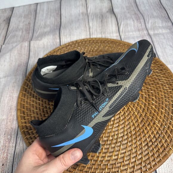 Nike Phantom GT2 Elite DF FG ACC Soccer Cleats Black Iron Grey Blue Size M6/ W8 - Picture 9 of 10